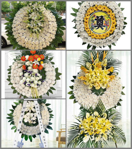 福建龙岩长汀县涂坊镇慈坑村花圈速递